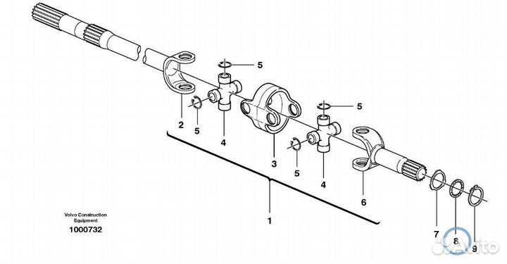 100550A2 Шайба полуоси экскаватор погрузчик