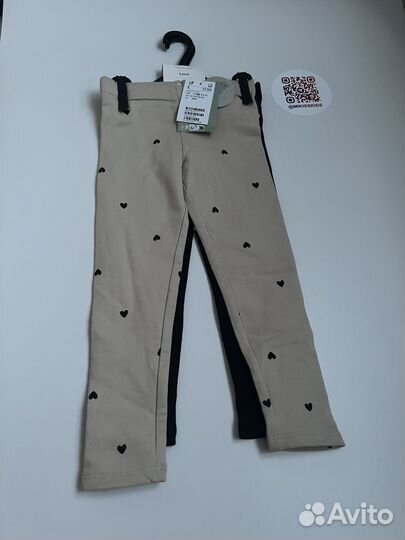 Леггинсы утепленные на флисе на девочку h&m 98 134