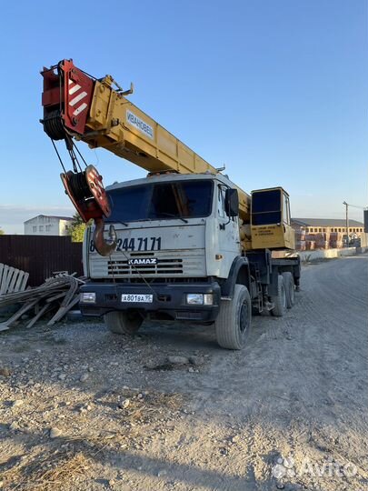 Аренда и услуги автокрана, 25 т, 21 м, с гуськом 7 м