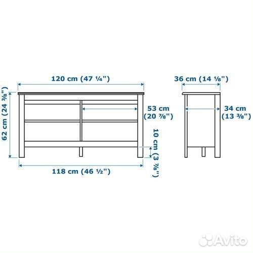Тумба под тв IKEA Брусали