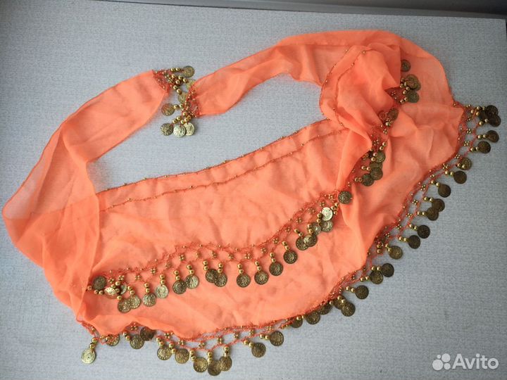 Платок- пояс с монетками для восточных танцев