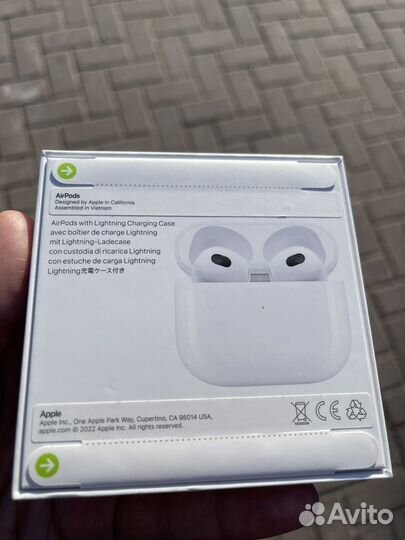 Наушники apple airpods 3 2023 (3rd generation)