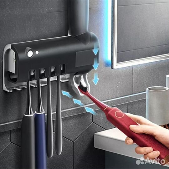 Стерилизатор для зубных щеток,дозатор зубной пасты