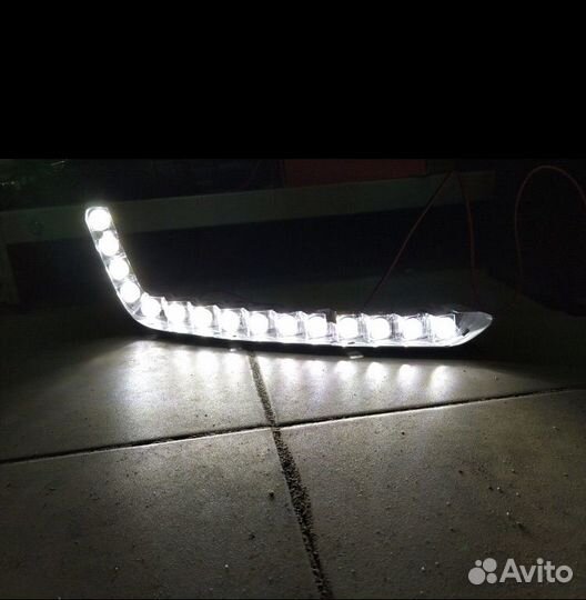 Дневные ходовые огни птф Hyundai Santa Fe 3 2012 г