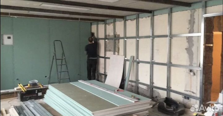 Монтаж гипсокартона