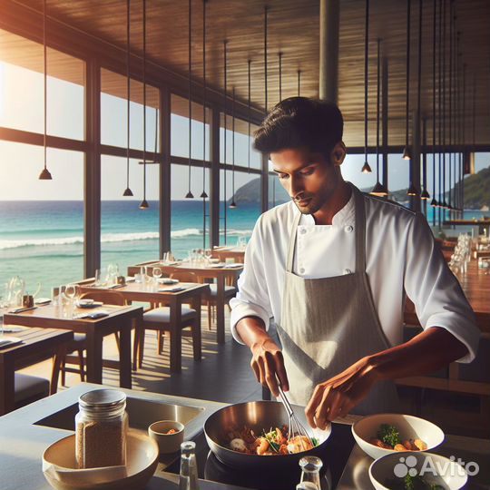 Повар универсал в кафе на море