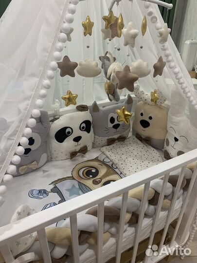 Комплект бортики в кроватку