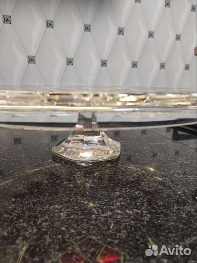 Тортница на ножке, стекло