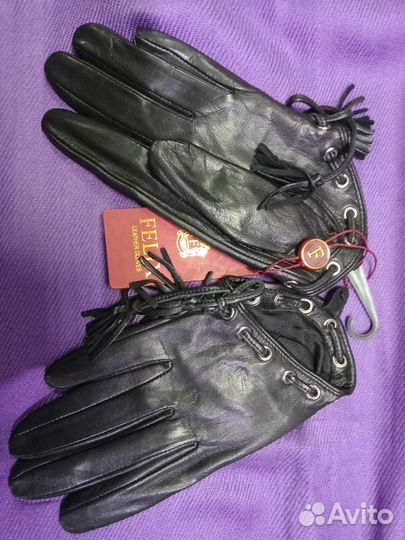 Перчатки женские кожаные новые авто