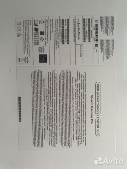 Apple macbook pro 16 m1 512 гб SSD