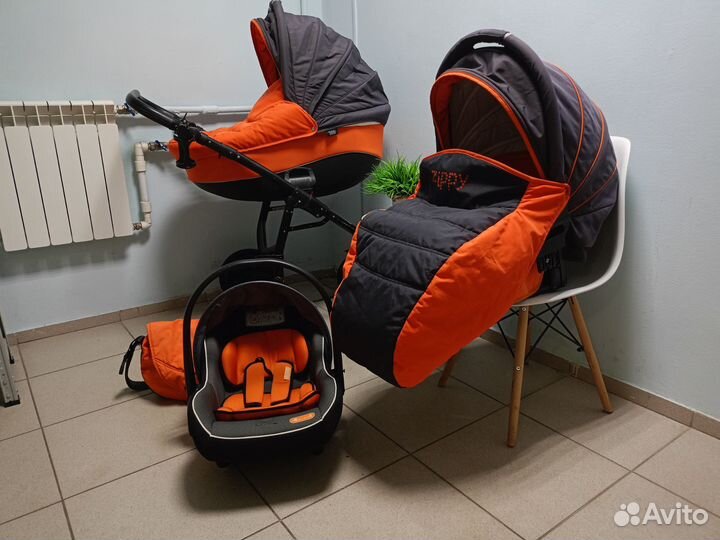 Коляска 3 в 1 tutus zippy