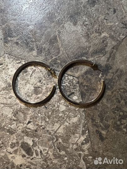 Серьги конго кольца со стразами River Island