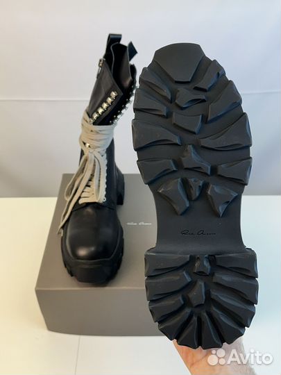 Rick Owens Bozo Tractor Lace Up Combat Black 11US