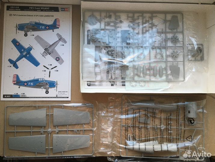 Сборная модель истребителя F4F-3 wildcat 1/48