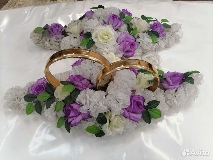 Свадебные кольца на машину