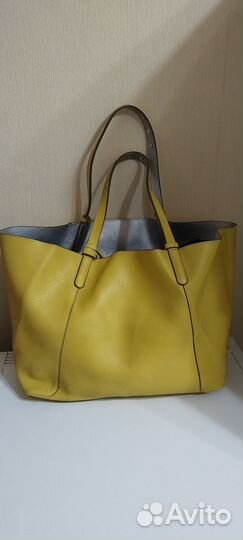 Сумка шоппер Zara Basic желтая