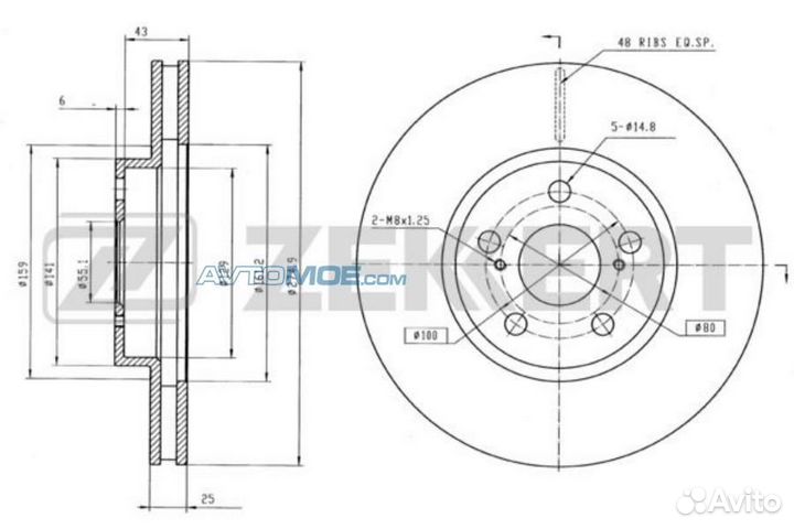 Диск торм. перед. Toyota Celica (T230) 99- BS5341