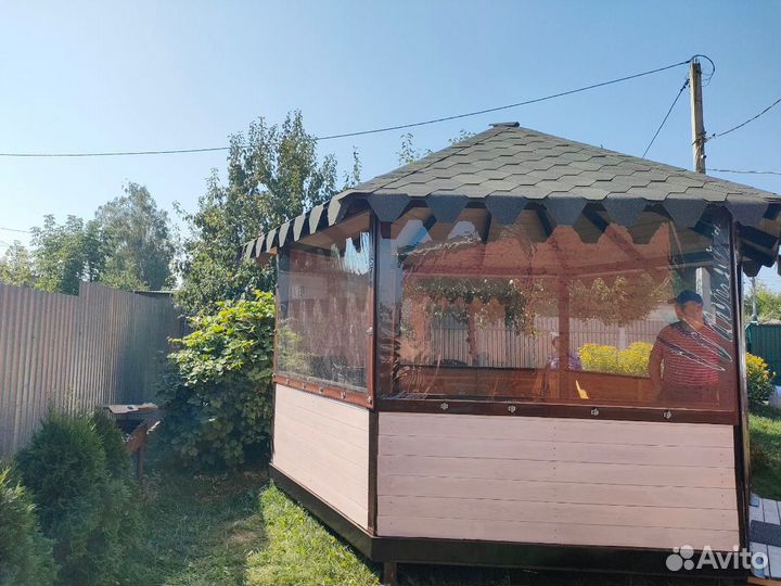 Мягкие окна на беседку