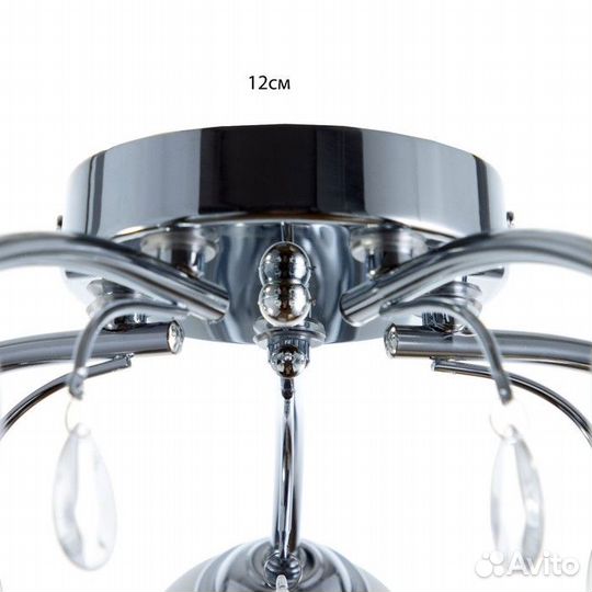 Люстра 'Лиана' 5хЕ27 40Вт хром 55х55х36 см