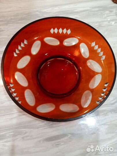 Вазы рубиновое стекло