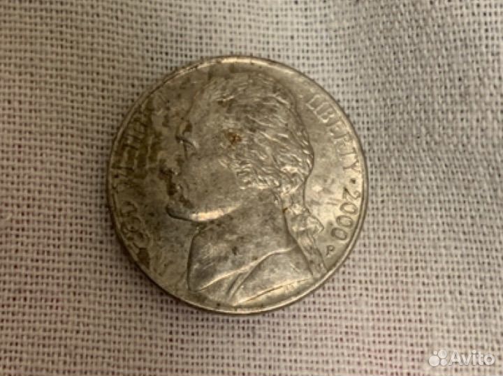 США 5 центов 2000 г. (Nickel, Джефферсон)