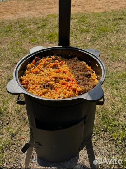 Казан чугунный с печкой 10л Новый