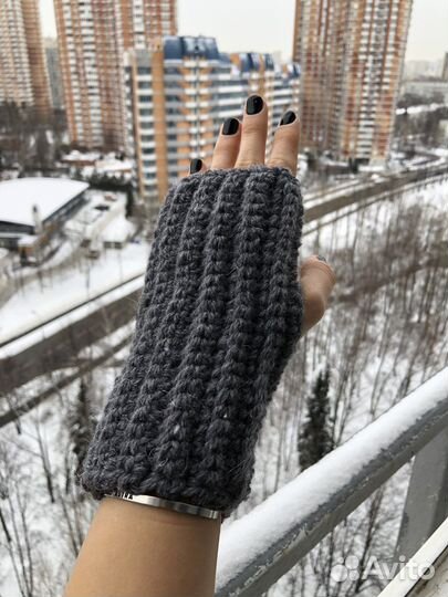 Митенки вязаные