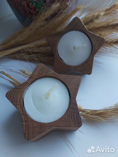 Подсвечники из дерева
