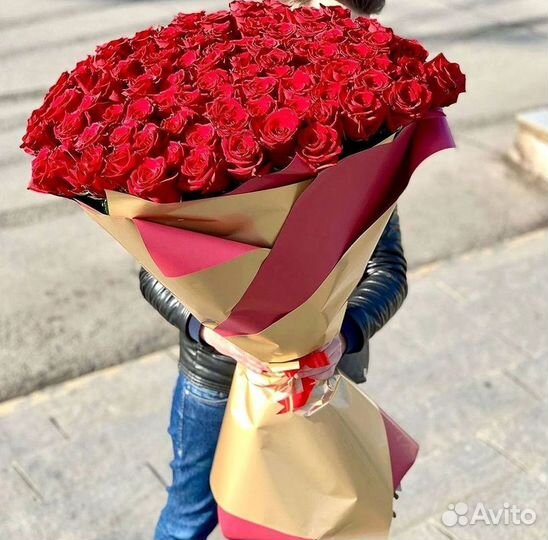 Розы высокие Доставка цветов