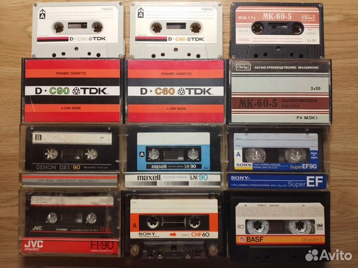 Аудиокассеты винтаж коллекция TDK Maxell Sony Basf