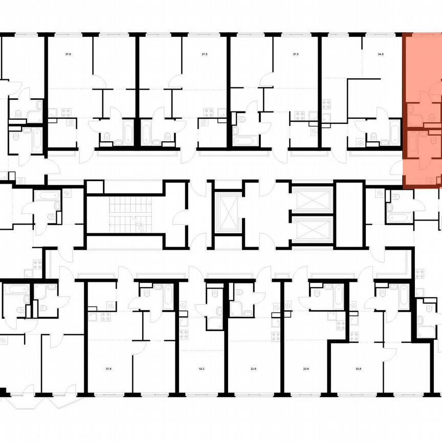 2-к. квартира, 51,5 м², 5/20 эт.