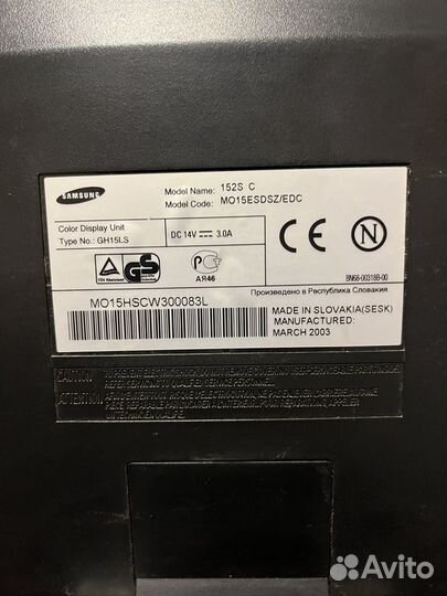 Монитор Samsung syncmaster 152S