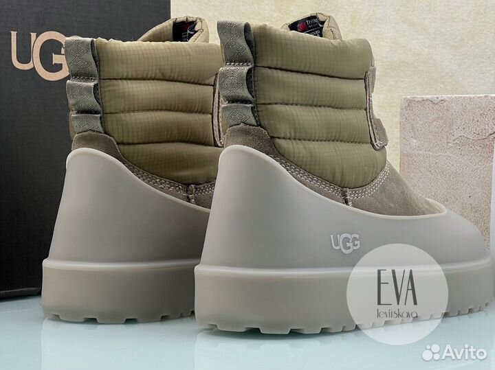 Женские мужские угги с галошами Ugg Mini Lace-Up D