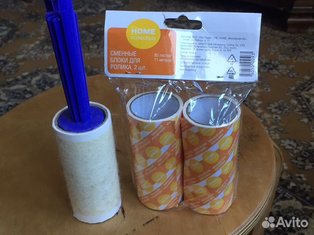 Ролик для чистки одежды и 2 сменных блока