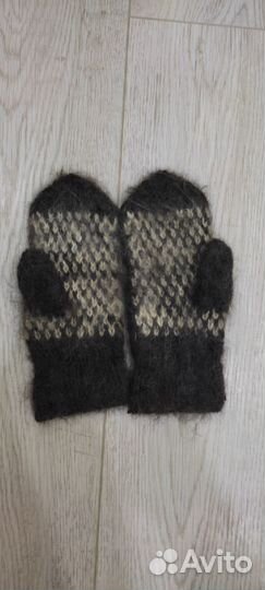 Варежки вязаные из овчины