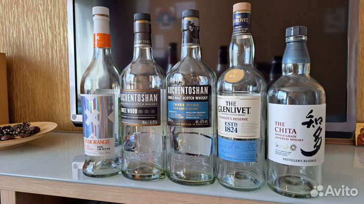 Бутылки из под виски, текилы, коньяка