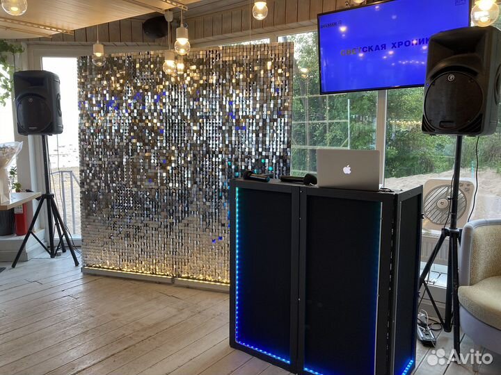 Стойка dj (3 столеш), ширма, фасад, dj стол