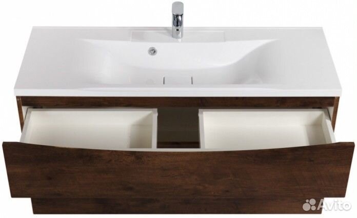 Тумба с раковиной BelBagno Marino-H60 120-BB1200/450-LV-MR-PR Rovere Moro