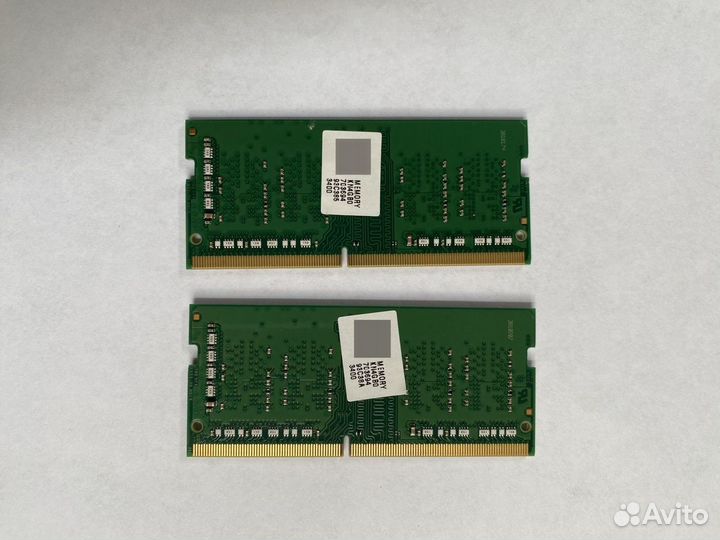 Оперативная память sodimm ddr4 2x4gb Kingston