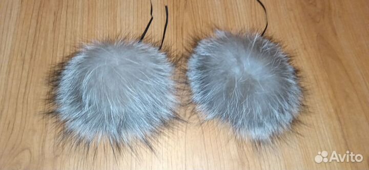 Мех помпоны лиса новые