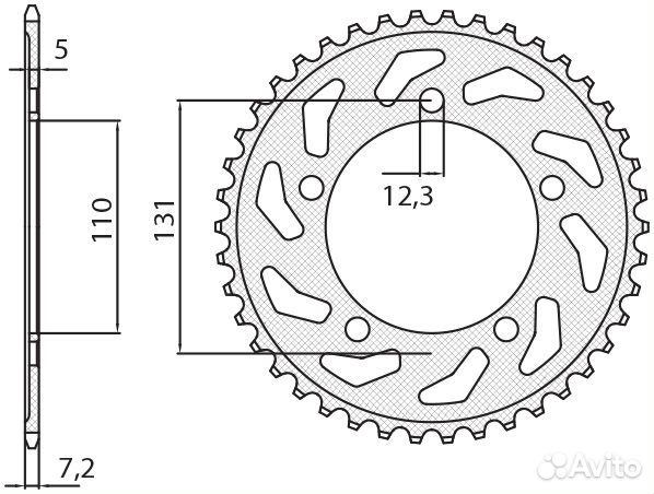 Цепь и звёзды BMW S 1000 RR 2009-2011 (zvmx Gold)