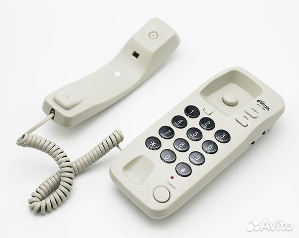 Телефон проводной Ritmix RT-100, серый