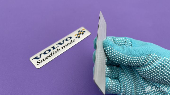 Наклейка 2 шт Volvo алюминевая надпись Вольво