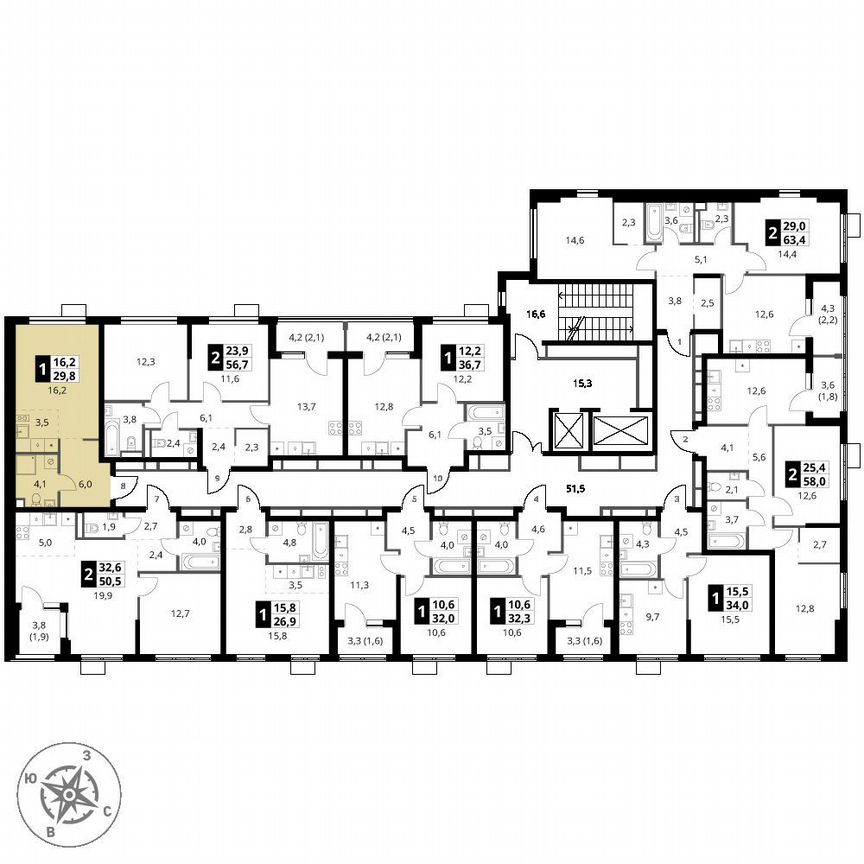 Квартира-студия, 29,8 м², 16/18 эт.