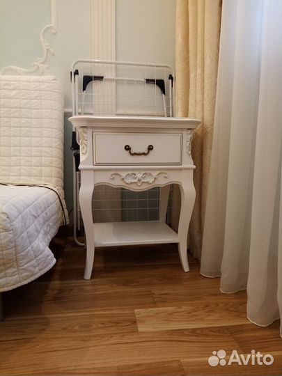 Тумбочка прикроватная из массива Прованс с 1ящиком