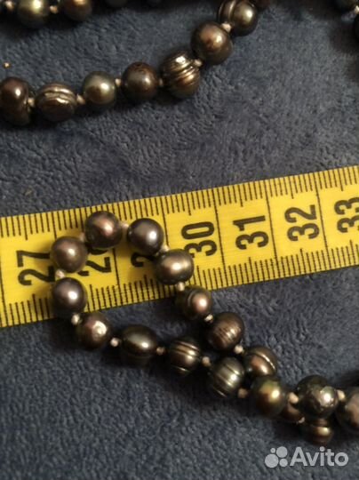 Бусы черный жемчуг