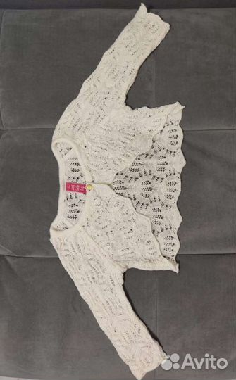 Болеро для девочки вязанное и меховое