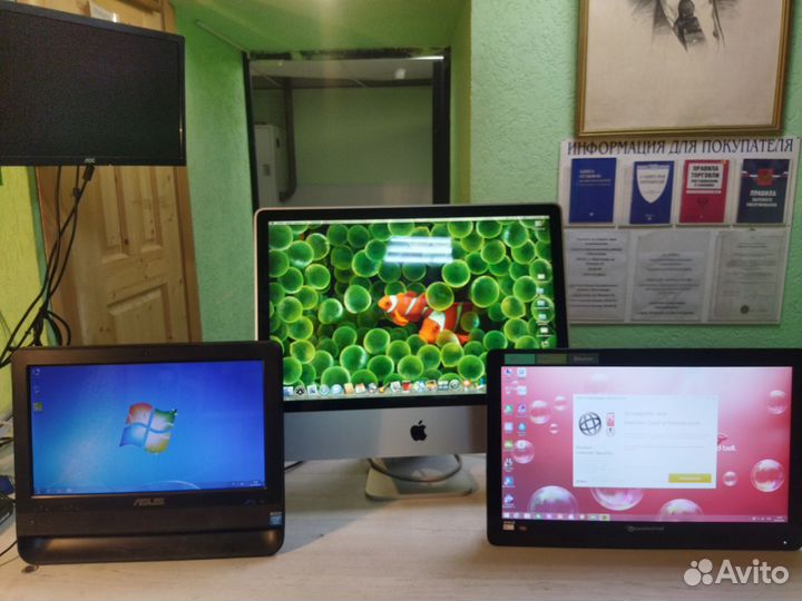 Моноблоки Apple,Asus,PackardBell