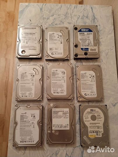 Жёсткие диски на 500/320/160/80гб 3,5