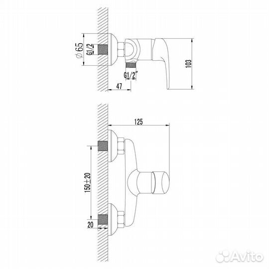 Смеситель для душа Lemark Pramen (LM3303C)